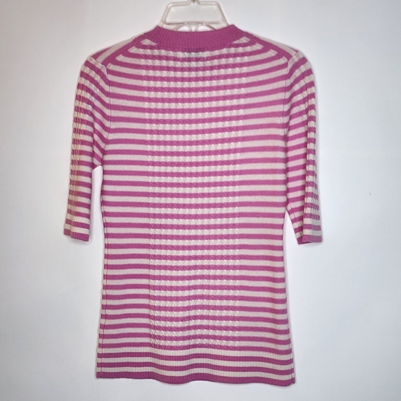 GANNI Pink & White Striped Sweater - Picture 5 of 11